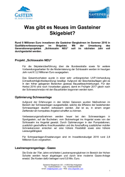 presse-information - Gasteiner Bergbahnen