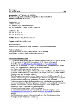 Ausschreibung WBO Turnier 2016