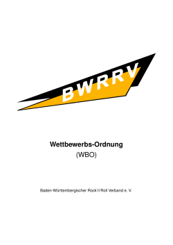 Wettbewerbs-Ordnung (WBO) - Baden