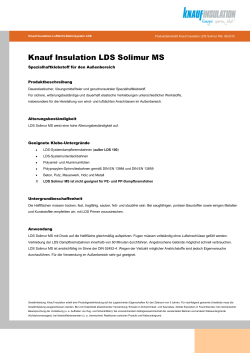 Knauf Insulation LDS Solimur MS