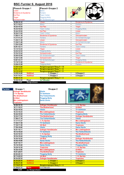 BSC-Turnier 6. August 2016