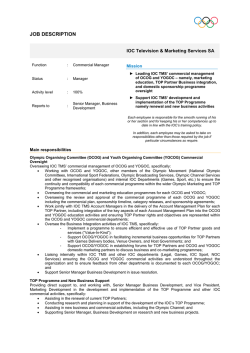 job description - Olympic.org Registration