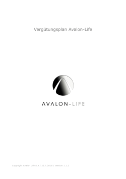 Vergütungsplan Avalon-Life