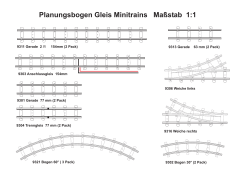 Planungsbogen Gleis Minitrains Maßstab 1:1