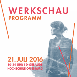 Werkschau - an der Hochschule Offenburg