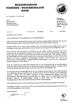 Schreiben des WIVW an BI-Mitglieder - BI