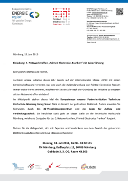 3. Netzwerktreffen „Printed Electronics Franken“