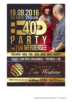 Hotel-Restaurant "Zum Werdersee" | &Uuml; &ndash; 40 Party | 1