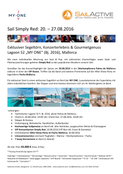 Sail Simply Red: 20. – 27.08.2016