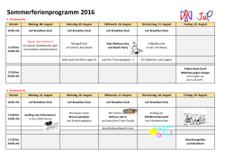Sommerferienprogramm 2016