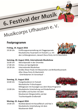 Zum Festivalprogramm - Musikcorps Ufhausen