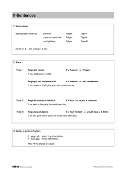 If-Sentences - NMS Lauterach