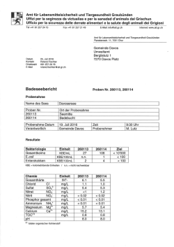 ALT GR Wasseranalyse Davosersee 2016