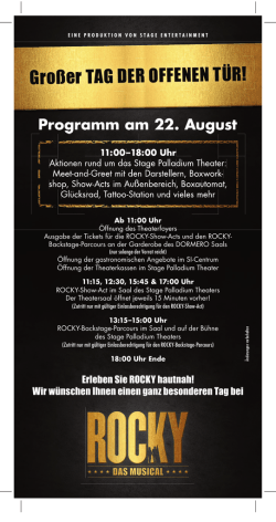 Gro&szlig;er TAG DER OFFENEN T&Uuml;R!
