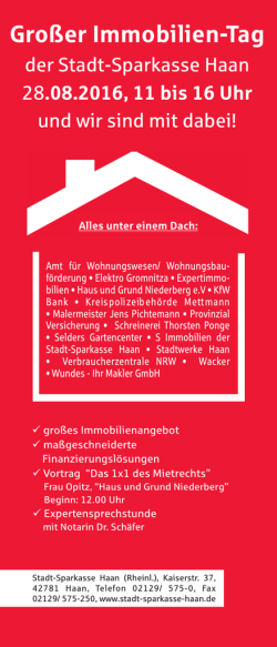 Gro&szlig;er Immobilien-Tag