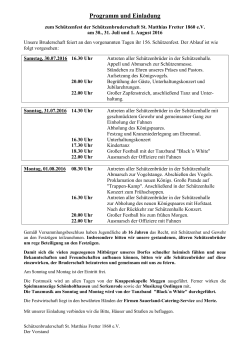 Programm und Einladung - Schützenbruderschaft St. Matthias