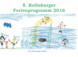 8. Kollnburger Ferienprogramm 2016