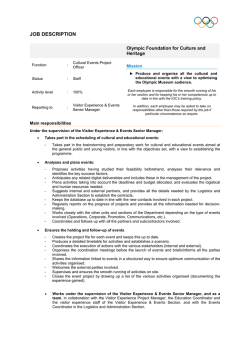 job description - Olympic.org Registration