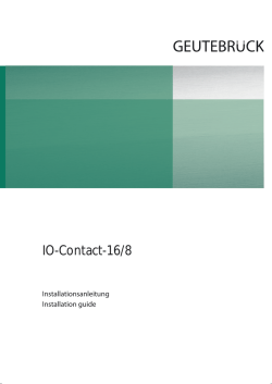IO-Contact-16/8 Installation