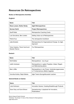 Resources On Retrospectives