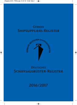 Shipsuppliers Register Schiffsausrüster