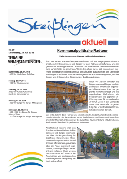Mitteilungsblatt 30/2016 28.07.2016