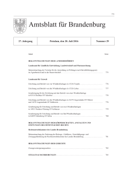 Amtsblatt für Brandenburg, 2016, Nummer 29, Seiten
