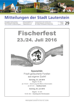 Mitteilungsblatt KW 29 - 2016