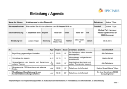 Einladung / Agenda
