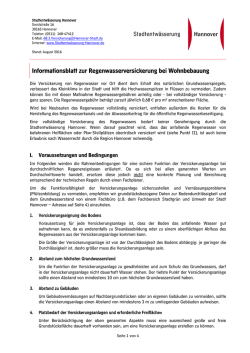 Informationsblatt Regenwasserversickerung