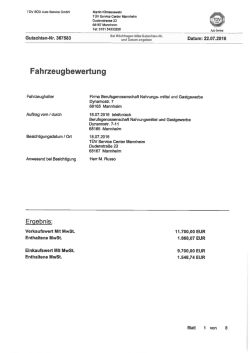 Gutachten - Zoll