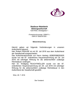 Herr Robert - Stadlauer Malzfabrik AG