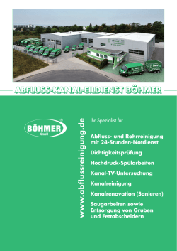 Broschüre - Abfluss Kanal Eildienst Böhmer