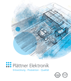 Imagebroschuere PE - Plättner Elektronik GmbH