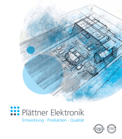 Imagebroschuere PE - Pl&auml;ttner Elektronik GmbH