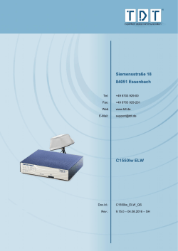 Schnellstart ELW Router