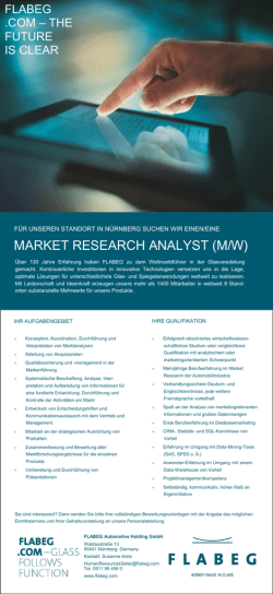 market research analyst (m/w)