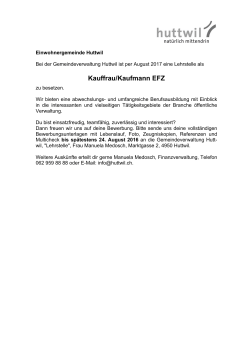 Kauffrau/Kaufmann EFZ
