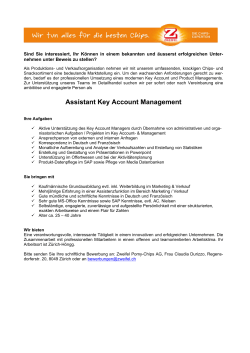 Assistant Key Account Management