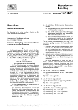 Drucksache 17/12651 - Bayerischer Landtag