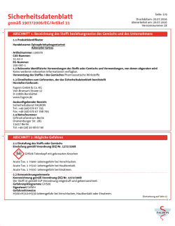 Sicherheitsdatenblatt