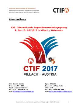 Ausschreibung - CTIF-VILLACH-2017