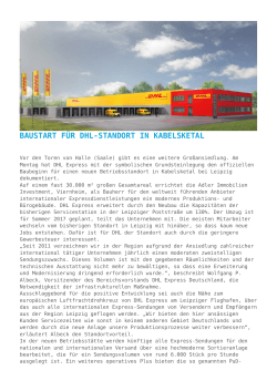 Baustart für DHL-Standort in Kabelsketal