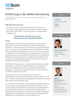 Einf&uuml;hrung in die eIDAS-Verordnung