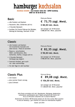 Programme und Preise - Hamburger Kochsalon