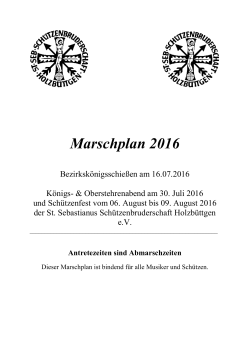 Marschplan 2016 - Grenadierzug Op Zack