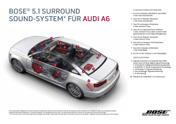 Bose® 5.1 surround sound-system* für Audi A6