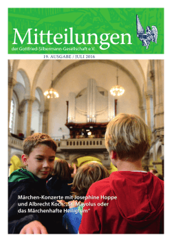 Mitteilungen - Gottfried-Silbermann