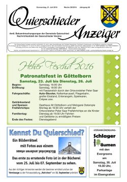 Heher Feschd 2016 - Gemeinde Quierschied