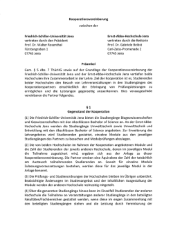 Kooperationsvereinbarung Umwelt